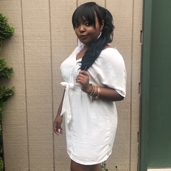 White T-shirt dress - Picture 3 of 4